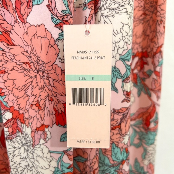 Nanette Lepore Peach & Minto Long-Sleeve Midi Dress - Picture 6 of 6